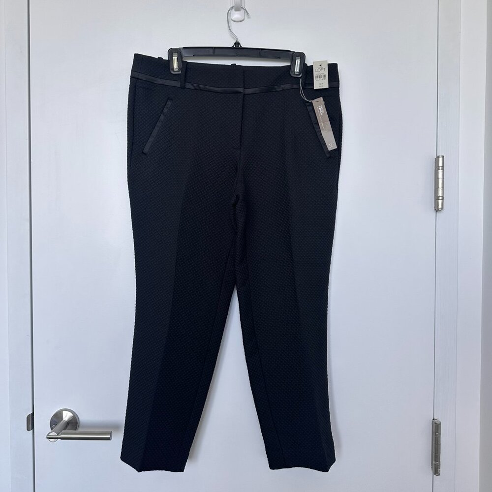 Ann Taylor Loft Marisa Pencil Trouser Pant (NWT), Black, Size 12P